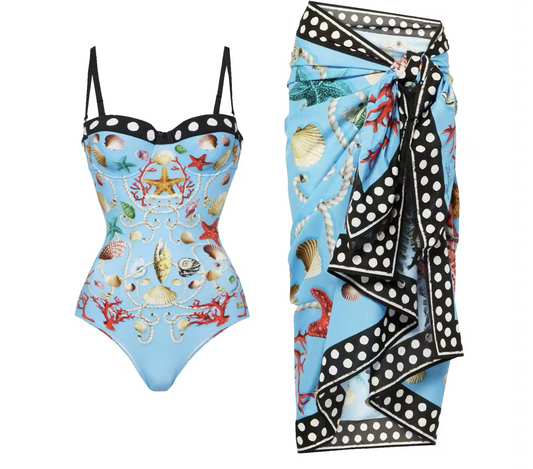 Donna One-Piece and Sarong Set