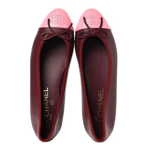 Pink & Burgundy Ballet Flats