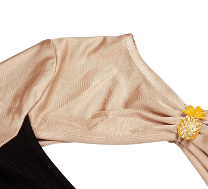 Haselnussbraunes Kleid