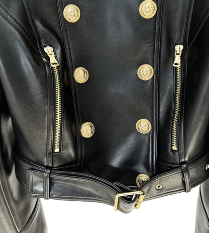 Sia Leather Motorcycle Jacket