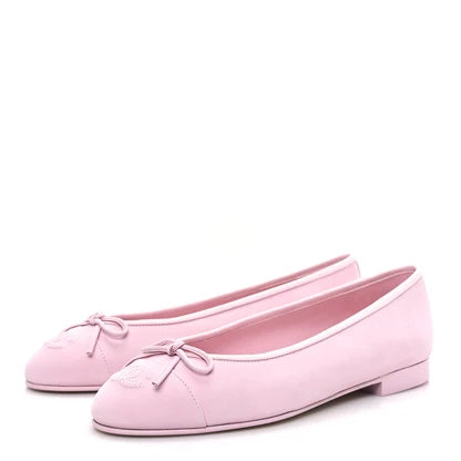 Sueded Pink Ballet Flats